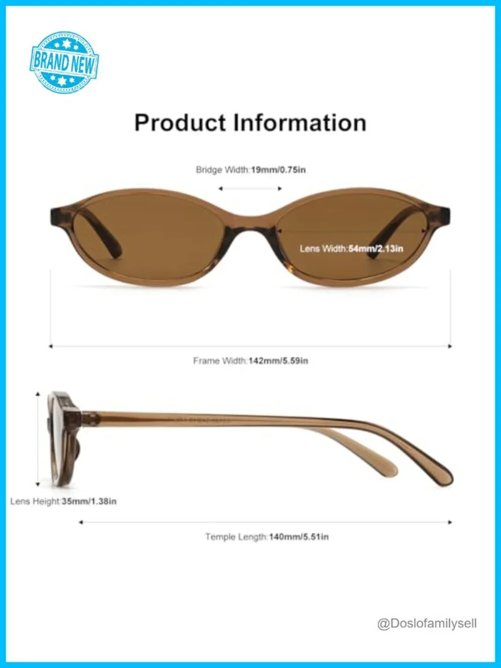 Retro Oval Cat Eye Sunglasses Women Y2K Narrow Plastic